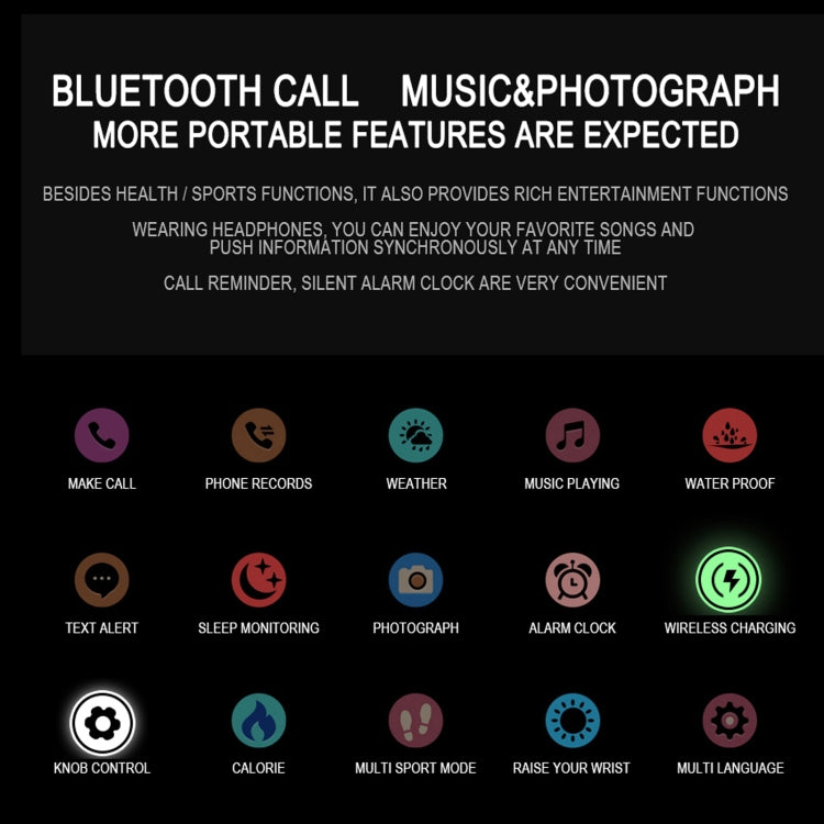 DW35PRO 1.75 inch Color Screen IPX7 Waterproof Smart Watch, Support Bluetooth Answer & Reject / Sleep Monitoring / Heart Rate Monitoring, Style: Silicone Strap(Black) by bashfashion