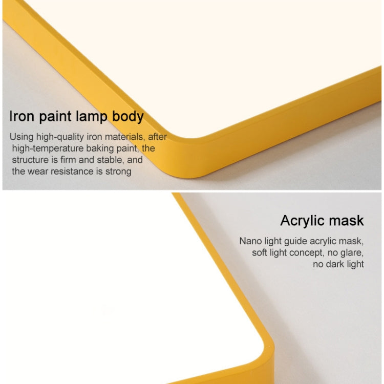 Macaron LED Square Ceiling Lamp, White Light, Size:30cm(Blue) by bashfashion