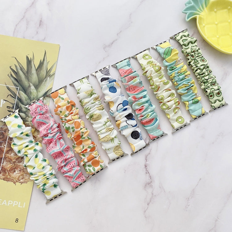 Single Loop Elasticity Cloth Fruit Watch Band For Apple Watch Ultra 49mm&Watch Ultra 2 49mm / Series 9&8&7 45mm / SE 3&SE 2&6&SE&5&4 44mm / 3&2&1 42mm(C) by bashfashion