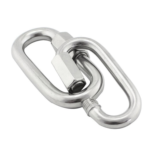 2 PCS 7mm 304 Stainless Steel Quick Connect Ring Runway Buckle by bashfashion