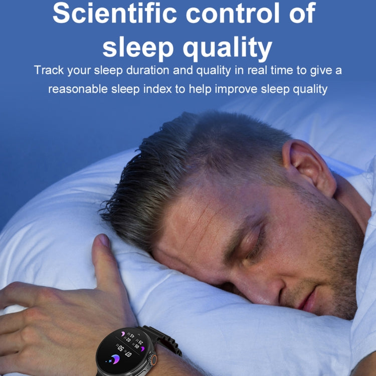 K9 Ultra Pro 1.39 inch Silicone Band IP67 Waterproof Smart Watch Support Bluetooth Call / NFC(Black) by bashfashion