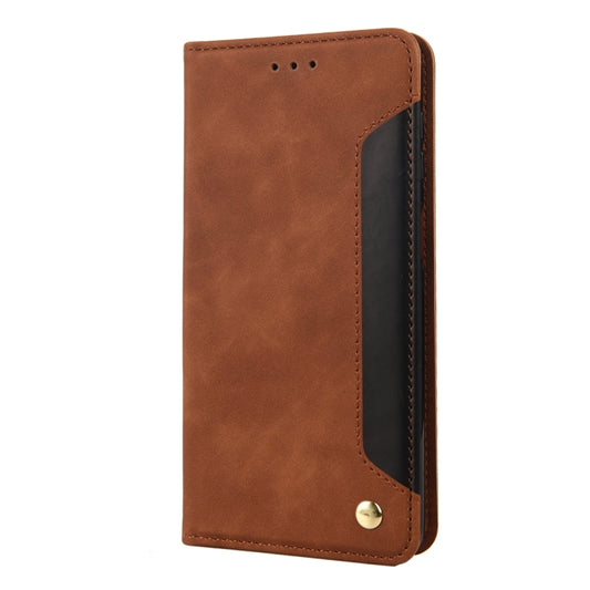 For OPPO Reno8 T 4G Skin Feel Splicing Leather Phone Case(Brown) by bashfashion