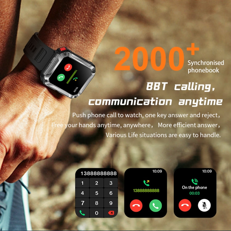 OVISEN T93 1.96 inch IPS Screen 2 in 1 Bluetooth Headset Smart Watch, Supports Blood Oxygen Monitoring/Bluetooth Music(Green) by bashfashion