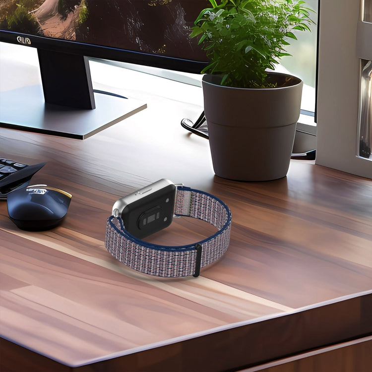 For Samsung Galaxy Fit 3 Nylon Loop Hook and Loop Fastener Watch Band(Ocean Blue) by bashfashion