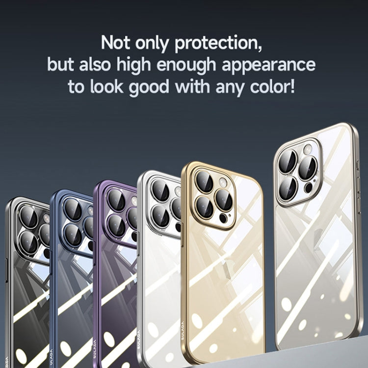 For iPhone 15 Pro Max SULADA Electroplating Frosted PC + TPU Shockproof Phone Case(Silver) by SULADA