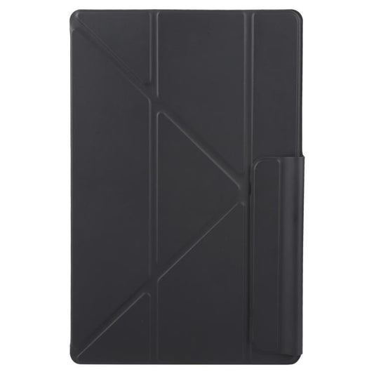 For Samsung Galaxy Tab S10+ / S9 FE+ Fixed Buckle Magnetic Deformation Leather Tablet Case(Black) by bashfashion