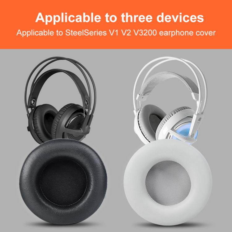 2pcs Self-adhesive Earpads For SteelSeries Siberia V1 / V2 / V3, Material:Lambskin(Grey) by bashfashion