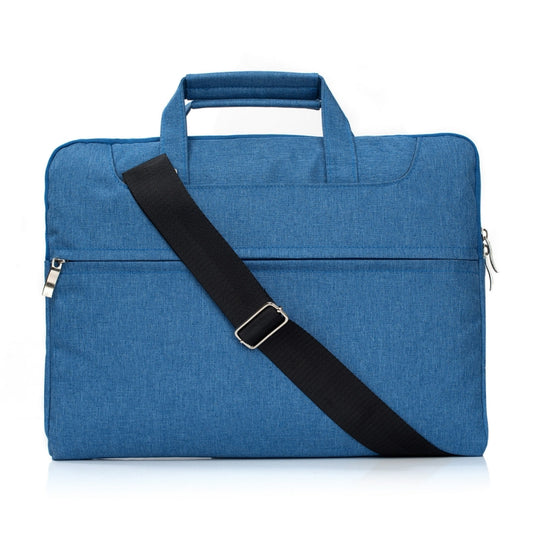 Portable One Shoulder Handheld Zipper Laptop Bag, For 13.3 inch and Below Macbook, Samsung, Lenovo, Sony, DELL Alienware, CHUWI, ASUS, HP(Blue) by bashfashion
