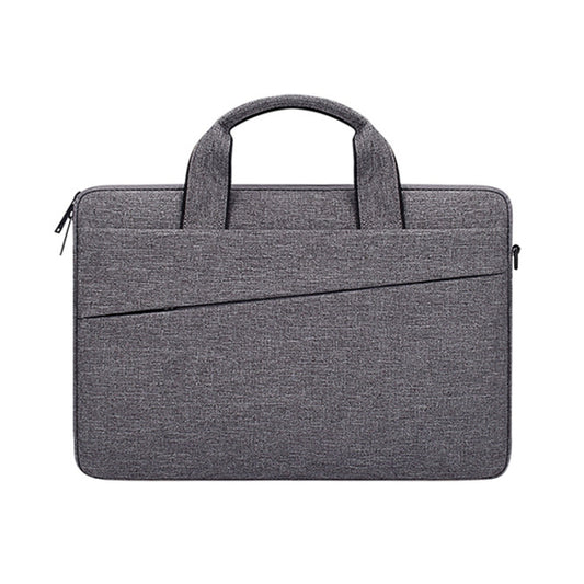 ST03S 15.6 inch Double Side Pockets Wearable Oxford Cloth Soft Handle Portable Laptop Tablet Bag(Deep Space Gray) by bashfashion