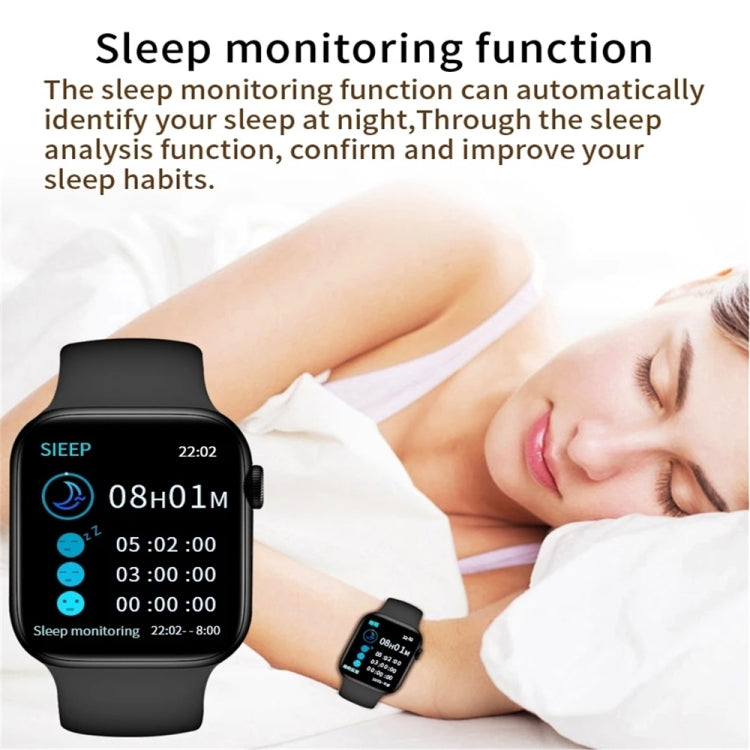 T500 Plus 1.54 inch Color Screen Smart Watch,Support Heart Rate Monitoring/Blood Pressure Monitoring(White) by bashfashion