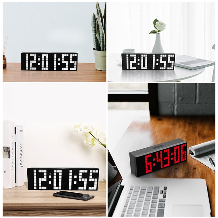 Digital Electronic Alarm Clock Creative LED Desk Clock US Plug, Style:6 Digits 5 Segments(Blue Light) by bashfashion