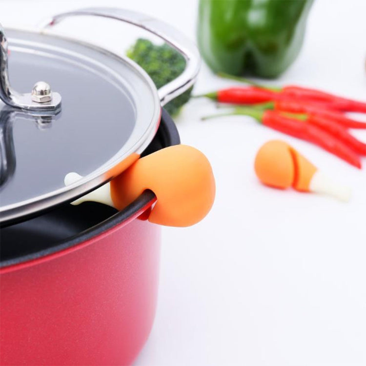 Chicken Leg Shaped Pot Lid Anti-Overflow Device Silicone Pot Lid Elevated Anti-Overflow Gadget by bashfashion