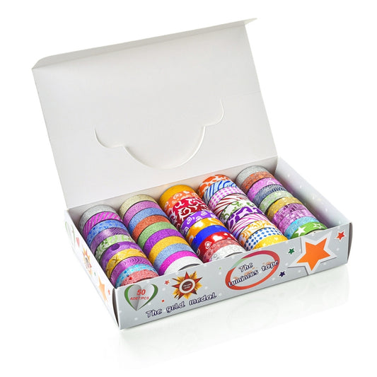 50 Rolls / Box Glitter Tape Hand Ledger Decoration Sticker by bashfashion