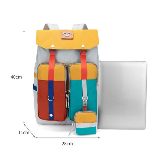 B21283 Flipper Backpack Student Schoolbag Casual Travel Computer Backpack by bashfashion