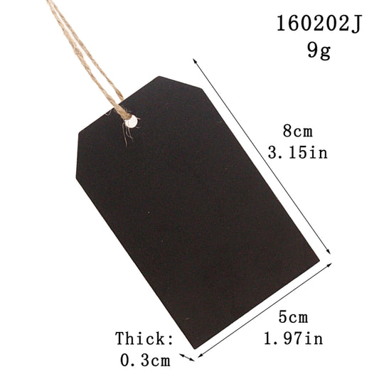 10pcs/Set Mini Hanging Wooden Message Board Home Holiday Decor Lanyard Chalkboard(Prismatic) by bashfashion