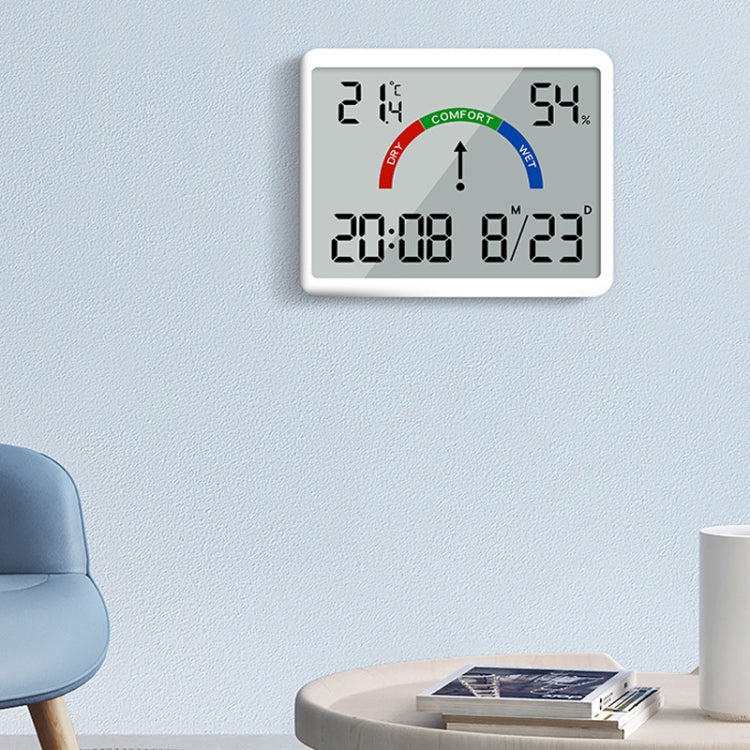 Magnetic LCD Digital Aalarm Clock Large Screen With Temperature Humidity Display(8280 White) by bashfashion