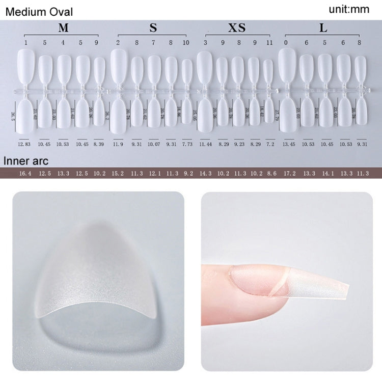 10pairs Of 100pcs/Box Frosted False Nails Artificial Tip, Shape: Ballet Nail M by bashfashion