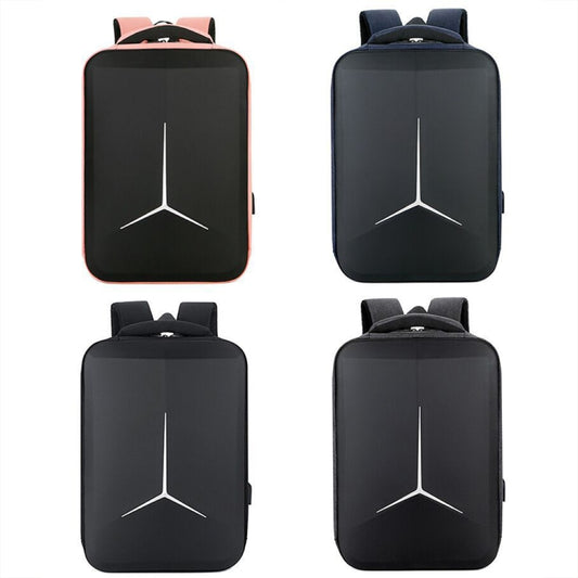 15 inch Large-Capacity Waterproof Business Commuter Laptop Backpack with USB Port(Simplified Gray) by bashfashion