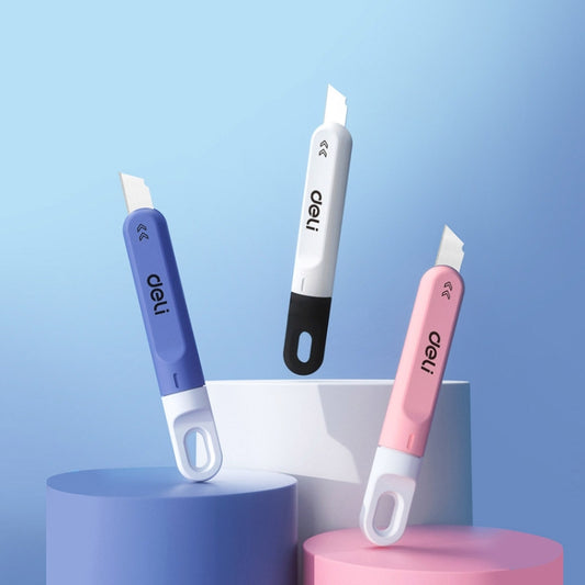 Deli DL412 Mini Small Art Knife Courier Portable Box Opener(Pink) by Deli