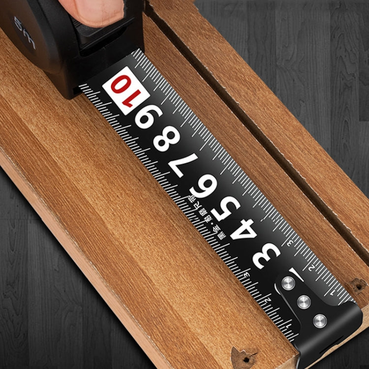 DONG GSHENG High Precision Home Use Steel Utility Scale Thickened Measuring Tape, Model: Black Shell White Frosted 10m x 25mm by DONG GSHENG