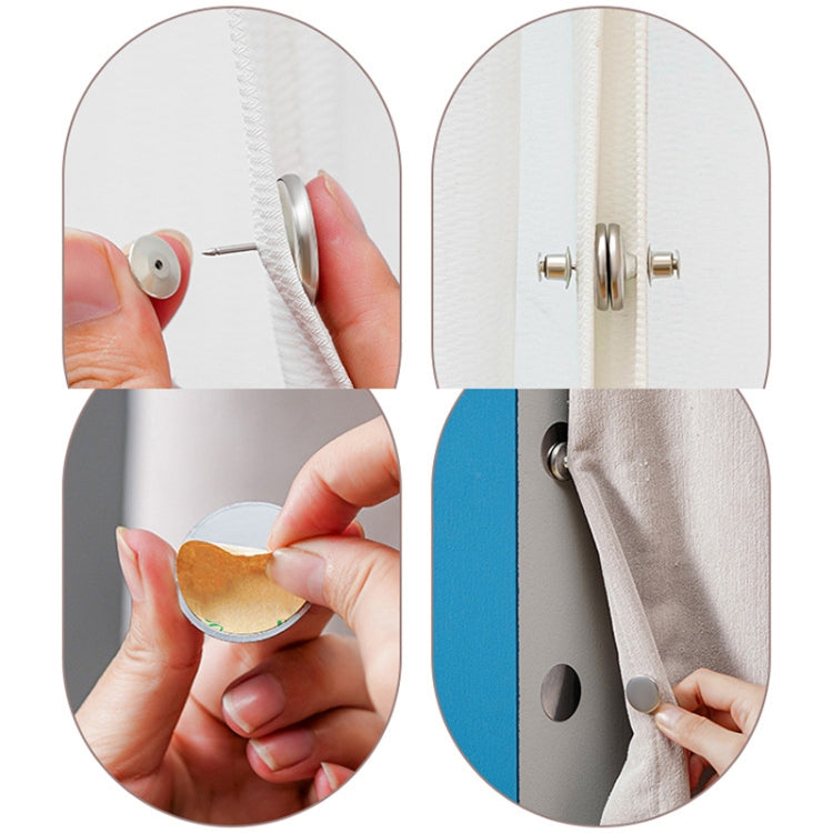 2pairs Single-open Fixed Curtain Shower Curtain Seam Closure Powerful Magnetic Snaps Privacy Grommets by bashfashion