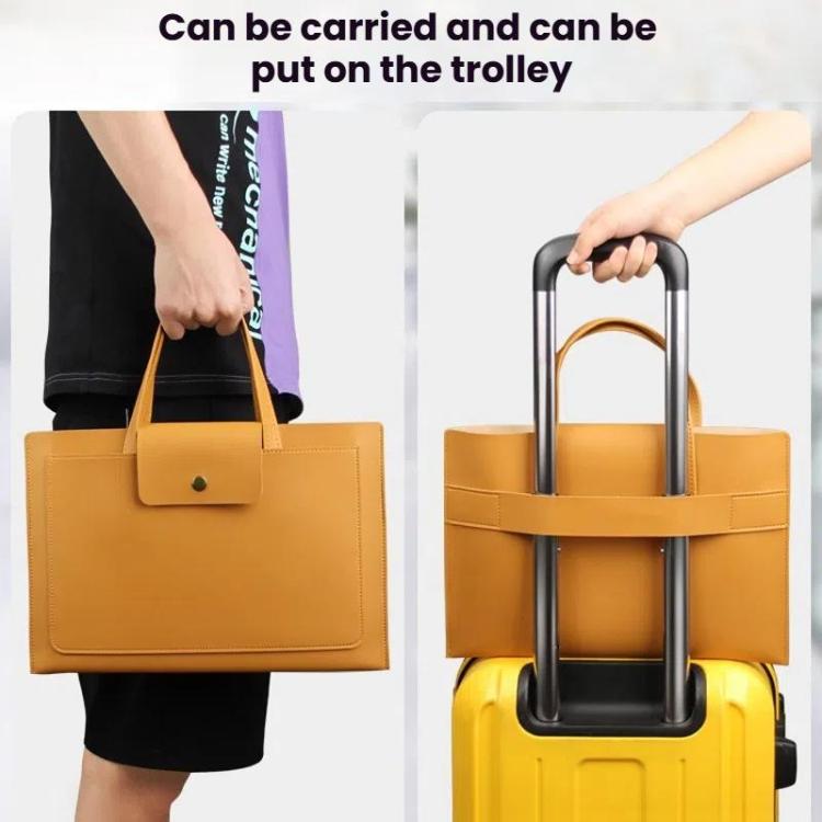 Laptop Computer Handbag For Ipad Macbook Lenovo Huawei Computer Inner Bag Briefcase, Spec: 15/16 inch(Black) by bashfashion