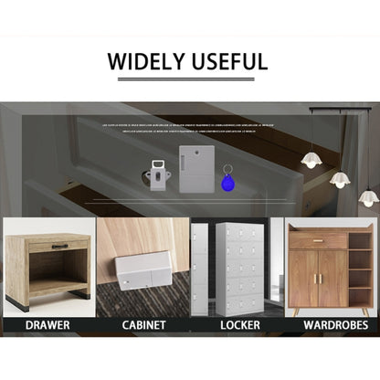 T3 ABS Magnetic Card Induction Lock Invisible Single Open Cabinet Door Lock (White) by bashfashion