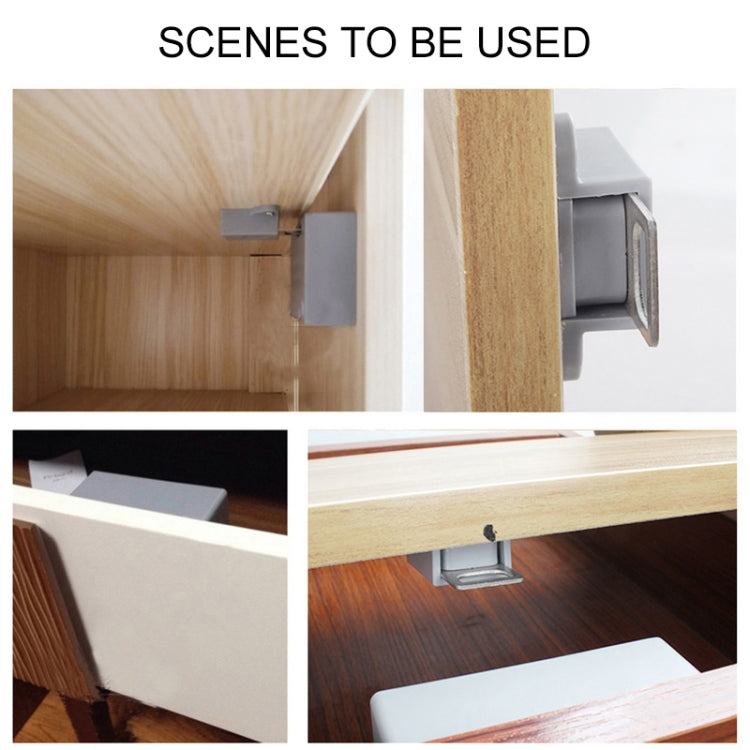 T3 ABS Magnetic Card Induction Lock Invisible Bilateral Open Cabinet Door Lock (Grey) by bashfashion