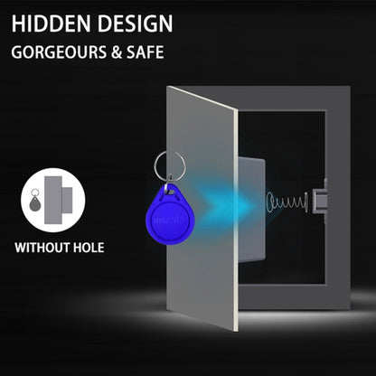 T3 ABS Magnetic Card Induction Lock Invisible Bilateral Open Cabinet Door Lock (Black) by bashfashion