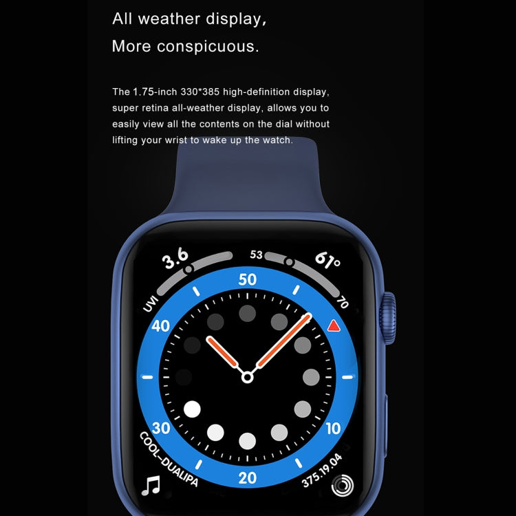 DW35PRO 1.75 inch Color Screen IPX7 Waterproof Smart Watch, Support Bluetooth Answer & Reject / Sleep Monitoring / Heart Rate Monitoring, Style: Silicone Strap(Black) by bashfashion