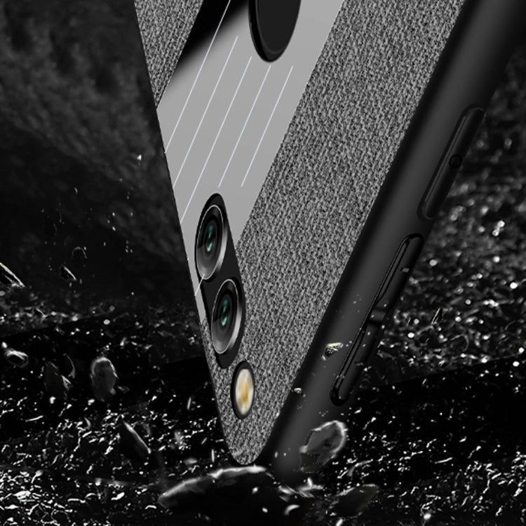 For Huawei Honor 7X XINLI Stitching Cloth Textue Shockproof TPU Protective Case(Grey) by XINLI