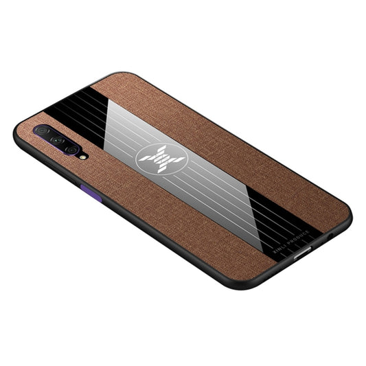 For Huawei Honor 9X Pro XINLI Stitching Cloth Textue Shockproof TPU Protective Case(Brown) by XINLI