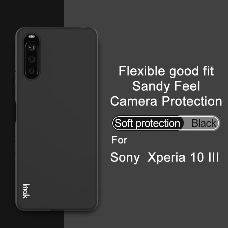 For Sony Xperia 10 III IMAK UC-3 Series Shockproof Frosted TPU Protective Case(Black) by imak
