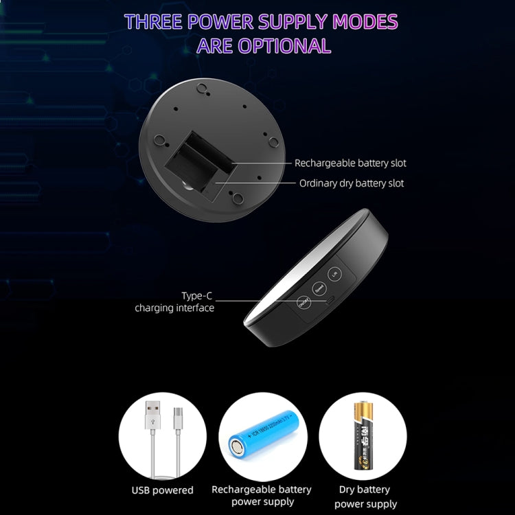 Intelligent APP Screen Display Electric Rotating Turntable Mirror Display Stand Live Broadcast Video Shooting Props Turntable(White Light) by bashfashion