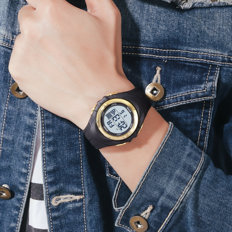 SKMEI 1790 Triplicate Round LED Dual Time Digital Display Luminous Electronic Watch for Men(Blue Black) by SKMEI