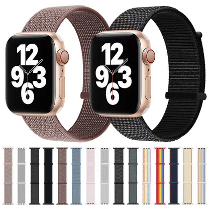 Hook and Loop Fastener Dual Section Watch Band For Apple Watch Ultra 49mm&Watch Ultra 2 49mm / Series 9&8&7 45mm / SE 3&SE 2&6&SE&5&4 44mm / 3&2&1 42mm(Reflective Rainbow Colors) by bashfashion