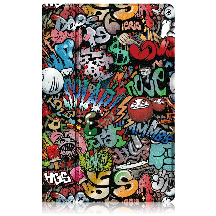 For Xiaomi Mi Pad 5 Pro 11 inch Painted 360 Degrees Rotation Tablet Leather Case with Holder(Graffiti) by bashfashion