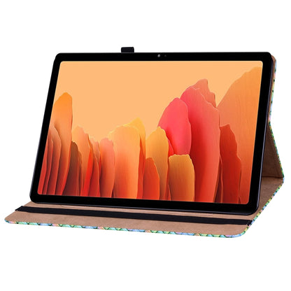 For Samsung Galaxy Tab A7 10.4 2020 Color Weave Smart Leather Tablet Case(Rainbow) by bashfashion