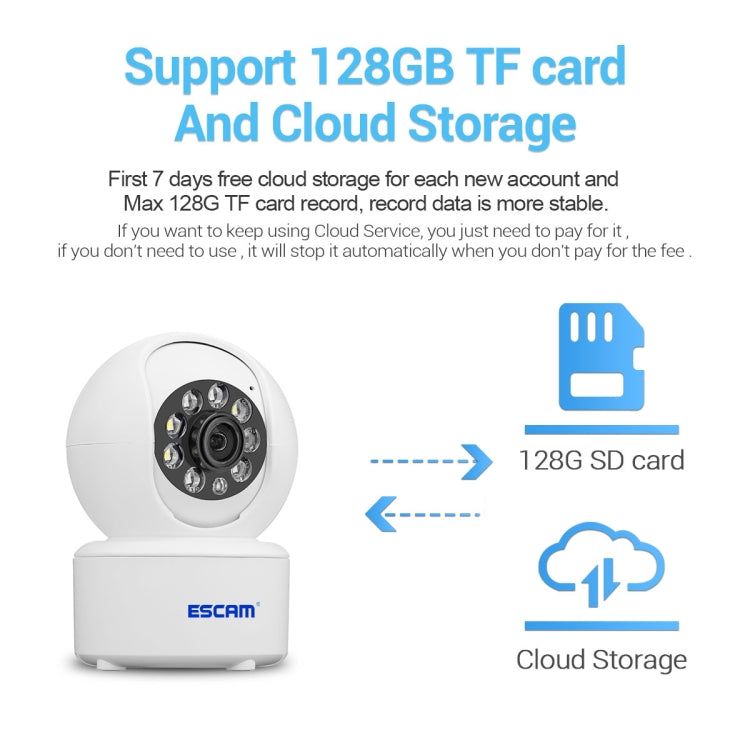 ESCAM QF005 4MP Indoor HD WiFi Pan-tilt Camera, Support Motion Detection / Two-way Audio / Night Vision(EU Plug) by ESCAM