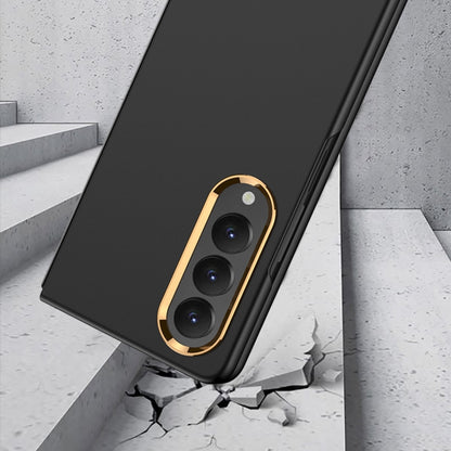 For Samsung Galaxy Z Fold4 GKK Ultra-thin Electroplating Lens Frame Phone Case(Grey) by GKK