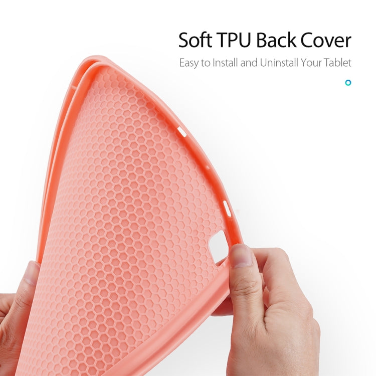 For Galaxy Tab S6 Lite 10.4 inch / S6 Lite 2024 DUX DUCIS Domo Series Horizontal Flip Magnetic PU Leather Case with Three-folding Holder & Pen Slot & Sleep / Wake-up Function(Pink) by DUX DUCIS