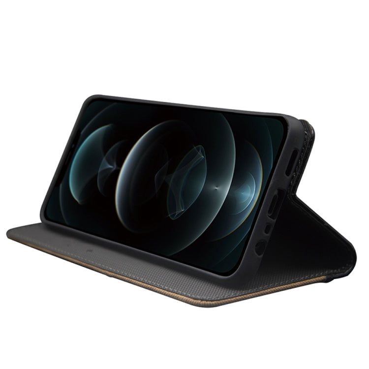 For Tecno Pova 4 idewei Two-color Splicing Leather Phone Case(Black) by idewei