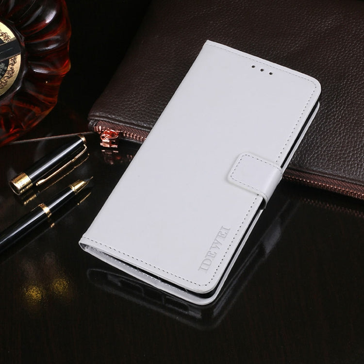 For Doogee X70 idewei Crazy Horse Texture Horizontal Flip Leather Case with Holder & Card Slots & Wallet(White) by idewei
