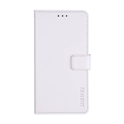 For Doogee X70 idewei Crazy Horse Texture Horizontal Flip Leather Case with Holder & Card Slots & Wallet(White) by idewei