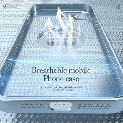 For iPhone 14 Pro R-JUST Square Round Mirror PC+TPU Phone Case(Green) by R-JUST