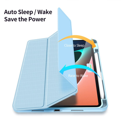 For Xiaomi Pad 6 / 6 Pro DUX DUCIS TOBY Series Antiskid Leather Tablet Case with Sleep / Wake-up Function(Blue) by DUX DUCIS