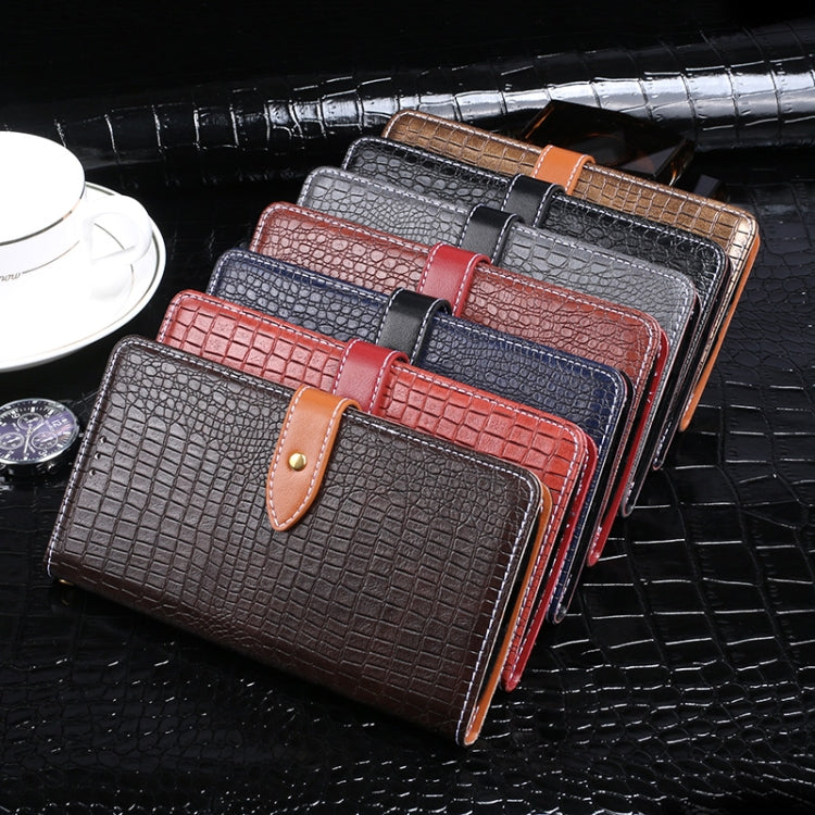 For Cubot J5 idewei Crocodile Texture Horizontal Flip Leather Case with Holder & Card Slots & Wallet(Black) by idewei