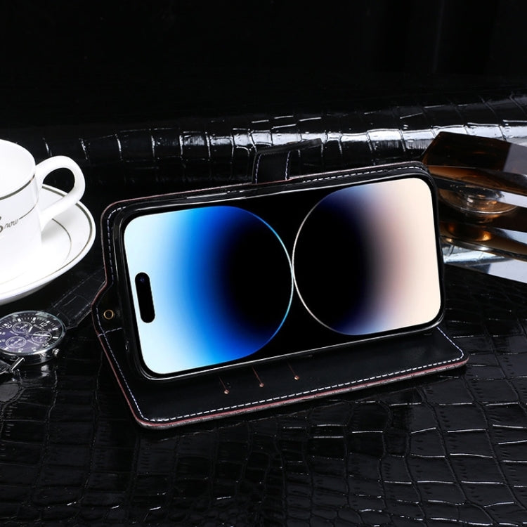 For Sharp Rouvo V idewei Crocodile Texture Leather Phone Case(Dark Blue) by idewei