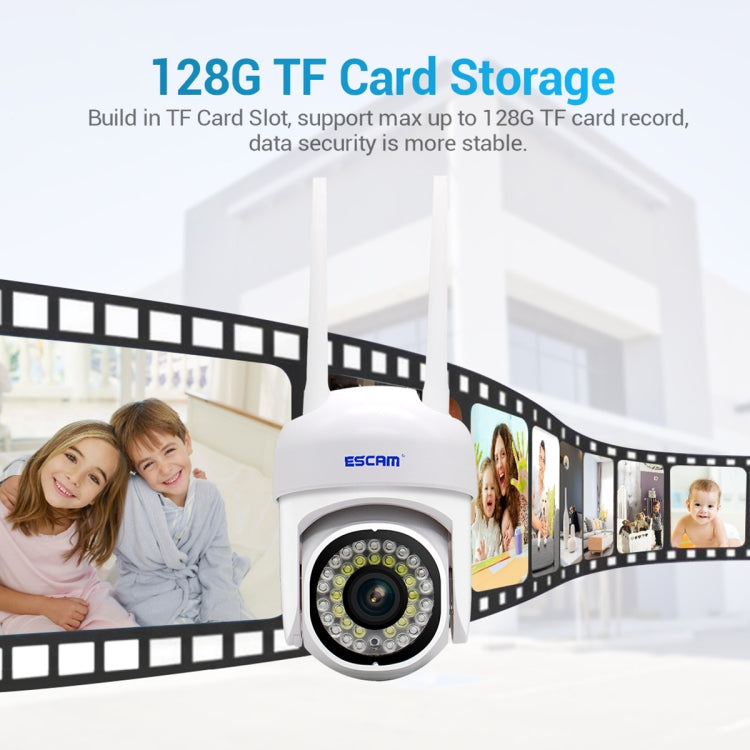 ESCAM PVR007 3MP Smart HD WiFi Camera Support Full Color Night Vision / Motion Detection / Sound Alarm / TF Card(UK Plug) by ESCAM