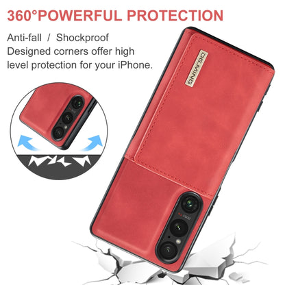 For Sony Xperia 1 VI DG.MING M1 Series 3-Fold Multi Card Wallet + Magnetic Phone Case(Red) by DG.MING